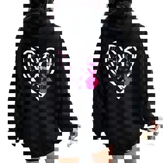 Love K-Pop Finger Heart Korean Pop Music K Pop Girls Ns Women Oversized Hoodie Back Print - Thegiftio UK