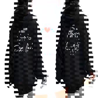 I Love My Pine Nut Cute Women Oversized Hoodie Back Print - Monsterry