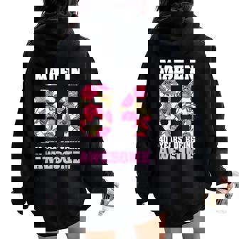 Made In 1984 40 Years Of Being Awesome Birthday For Womens Women Oversized Hoodie Back Print - Thegiftio UK