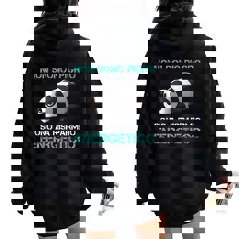 Magliette Divertenti Panda Pigrizia Non Sono Pigro Regalo Felpa con cappuccio oversize da donna con stampa posteriore - Novitaregali