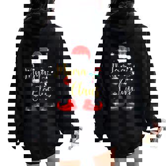 Mama Claus Pijama Familia Divertido Regalo Navidad Madres Women Oversized Hoodie Back Print - Regaloses