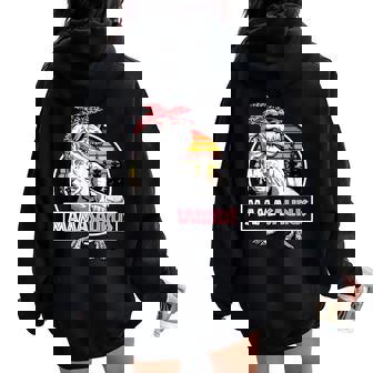 Mamasaurus T-Rex Dinosaurio Divertido Mamá Saurus Familia Coincidencia Cuello Women Oversized Hoodie Back Print - Regaloses