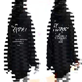 Mamaw Like A Grandma Only Cooler Heart Mother's Day Mamaw Women Oversized Hoodie Back Print | Seseable UK