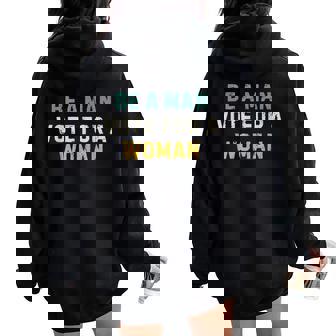 Be A Man Vote For A Woman Vintage Women Oversized Hoodie Back Print | Mazezy