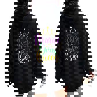 Mardi Gras Queen Parade Costume Party Mardi Gras Women Oversized Hoodie Back Print - Monsterry