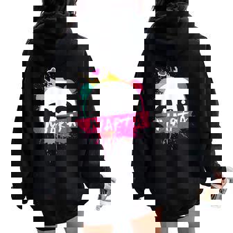 Marta Bellissimo Nome Di Ragazza Con Panda Carina Felpa con cappuccio oversize da donna con stampa posteriore - Novitaregali