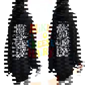 Mike Who Cheese Hairy Humor Word Groovy Women Oversized Hoodie Back Print - Thegiftio UK