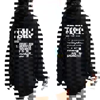 Mis Amigos Salt Lime & Tacos Tequila Women Oversized Hoodie Back Print - Seseable