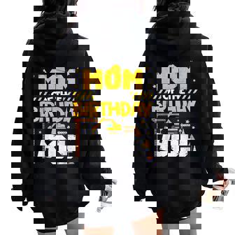 Mom And Dad Birthday Boy Construction Family Decorations Women Oversized Hoodie Back Print - Thegiftio UK