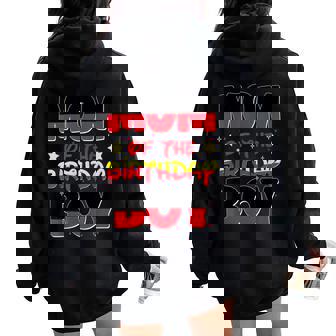 Mom And Dad Of The Birthday Boy Family Party Decoration Women Oversized Hoodie Back Print - Thegiftio UK