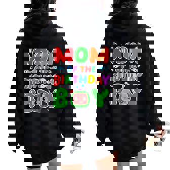 Mom And Dad Of The Birthday Boy Melon Family Matching Women Oversized Hoodie Back Print - Thegiftio UK