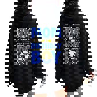 Mom And Dad Birthday Boy Hedgehog Family Party Decorations Women Oversized Hoodie Back Print - Thegiftio UK