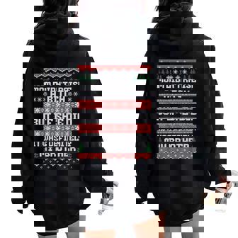 Mom Didn't Raise A Bitch But If She Did It Was My Brother Women Oversized Hoodie Back Print - Thegiftio UK