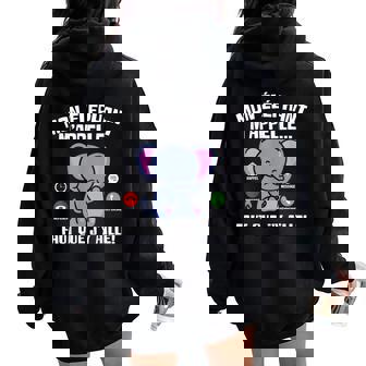 Mon Elephant M'appelle Animal Savane Homme Cadeau Women Oversized Hoodie Back Print - Cadeauxyz