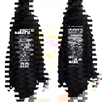 Monster Truck Nana Monster Truck Are My Jam Truck Lovers Women Oversized Hoodie Back Print - Seseable