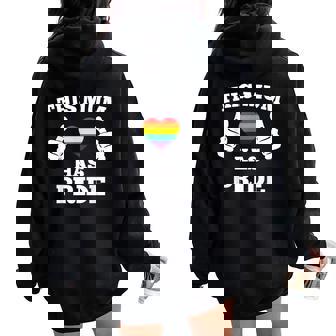 This Mum Has Pride Lgbt Gay Pride Parent Rainbow Flag Heart Women Oversized Hoodie Back Print - Thegiftio