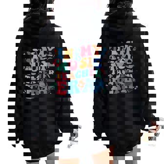 In My Music Teacher Era Retro Back To School Musician Band Women Oversized Hoodie Back Print - Seseable