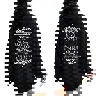 I Myself Am Strange And Unusual Halloween Skulls Novelty Women Oversized Hoodie Back Print | Mazezy