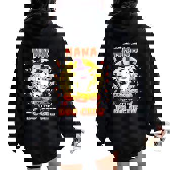 Nana Of The Boo Crew Halloween Cute Ghost Pumpkin Scary Women Oversized Hoodie Back Print - Monsterry
