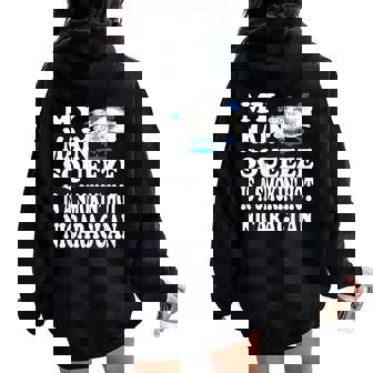 Nicaragua Culture Girlfriend Wife China Nicaraguan Couples Women Oversized Hoodie Back Print - Monsterry