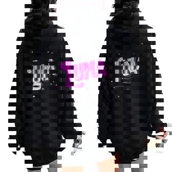 Nom Luna Personnalisé Women Oversized Hoodie Back Print - Cadeauxyz