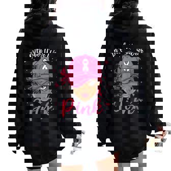 In October We Wear Pink Black Melanin Girls Women Oversized Hoodie Back Print - Thegiftio UK