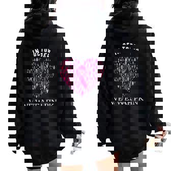 In October We Wear Pink Breast Cancer Awareness Women Oversized Hoodie Back Print - Monsterry