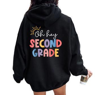 Oh Hey Second Grade 2Nd Grade Women Oversized Hoodie Back Print - Thegiftio UK