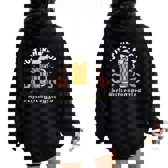 Oktoberfest Group Bachelor Party Here For Schitzengiggles Women Oversized Hoodie Back Print | Seseable UK