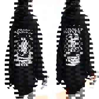 Oktoberfest Womenintage German Eagle Prost Women Oversized Hoodie Back Print - Regaloses