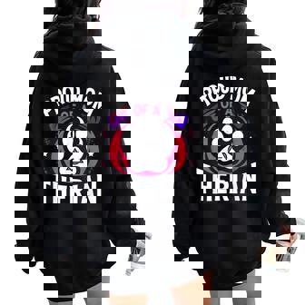 Orgoglioso Mamma Di Un Therian Furries Otherkin Nonhuman Fursona Felpa con cappuccio oversize da donna con stampa posteriore - Novitaregali