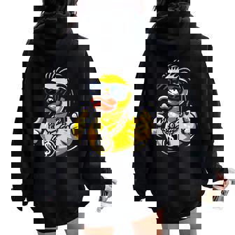 Pato De Goma Rapero Hip-Hop Patito Women Oversized Hoodie Back Print - Regaloses