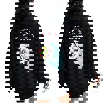 Peach Tree Dish-Grow Your Own Meat-Trending Tweet-Petri Dish Women Oversized Hoodie Back Print - Monsterry