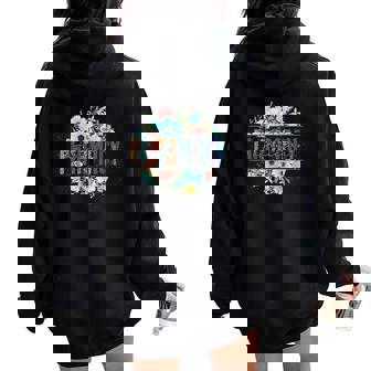 Pharmacy Tech Technician Pharmacist Flower Floral Cpht Hd0 Women Oversized Hoodie Back Print - Thegiftio UK