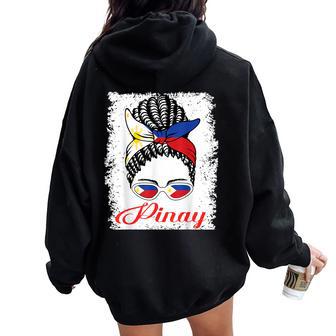 Philippines Pinay Filipina Girl Pride Women Oversized Hoodie Back Print - Thegiftio UK