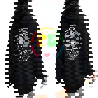 Physical Education PE Instructor Coach Teacher Gym Women Oversized Hoodie Back Print - Thegiftio UK