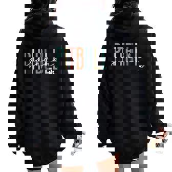 Pit Bull Grandma Pitbull Pittie Dog Nana Mother's Day Women Oversized Hoodie Back Print | Seseable UK
