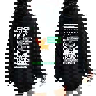 Pixel Pet Ate My Digital Homework Online Chihuahua Dog Women Oversized Hoodie Back Print - Monsterry