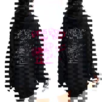 Pony And Heels Lover Pink Girls Clubs Cowgirl Women Oversized Hoodie Back Print | Mazezy