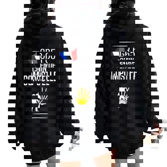 Pour Randonneur Sur Le Chemin De Compostelle Women Oversized Hoodie Back Print - Cadeauxyz