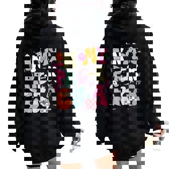In My Pre K Era Retro Teacher Back To School Women Oversized Hoodie Back Print - Seseable