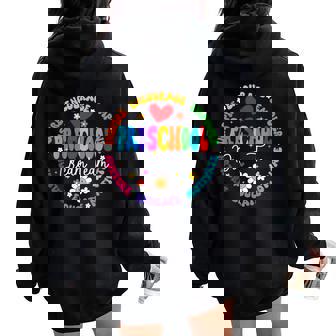 Preschool Dream Team Back To School Tour Teacher Students Women Oversized Hoodie Back Print - Thegiftio