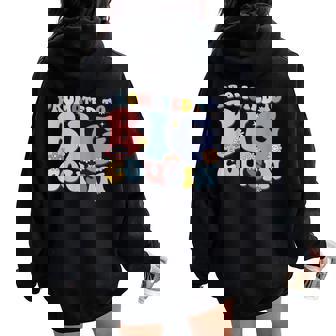 Promoted To Big Cousin Baby Shower Pregnancy Reveal Girls Women Oversized Hoodie Back Print - Thegiftio UK