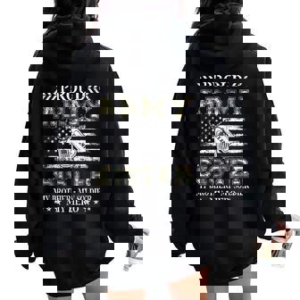 Proud Army Sister Army Matching Family Army Graduation Women Oversized Hoodie Back Print - Monsterry