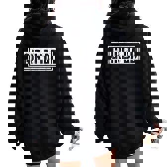 Proud Dad Of Girls Awesome For Dad Fathers Day Women Oversized Hoodie Back Print - Thegiftio UK