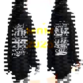 Proud Mom Of A 2025 Senior Graduate Vintage Women Oversized Hoodie Back Print | Seseable UK