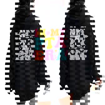 In My Pta Era Parent Teacher Association Groovy Women Oversized Hoodie Back Print - Thegiftio