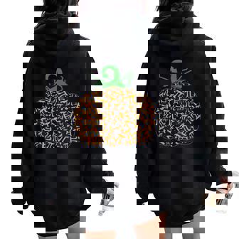 Pumpkin Pie Pi Day 314 Symbol Geek Stem Math Teacher Women Oversized Hoodie Back Print - Monsterry