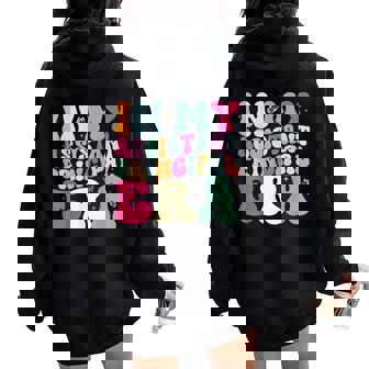 Retro Groovy In My Assistant Principal Era School Worker Women Oversized Hoodie Back Print - Thegiftio UK
