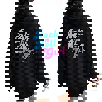 Rock N Roll Girl Ocean Fish Halloween Costumes Group Family Women Oversized Hoodie Back Print - Monsterry